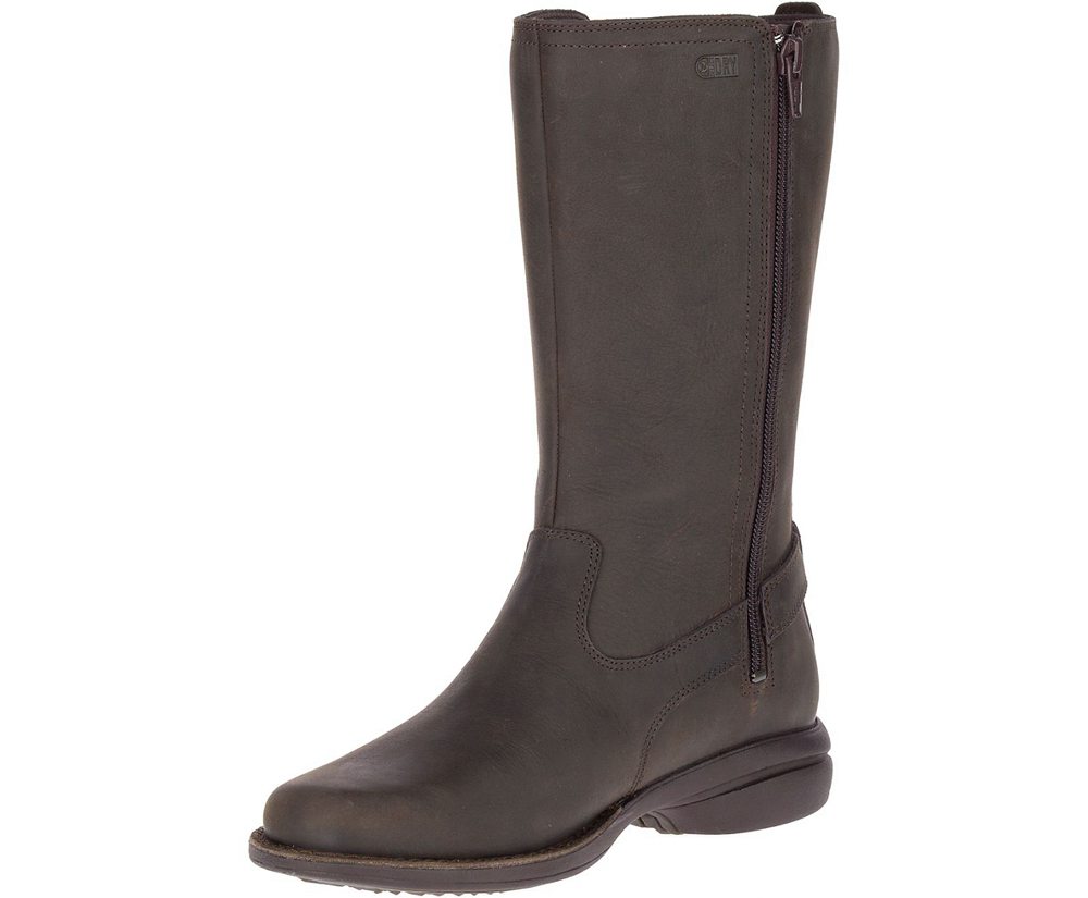 Merrell Boots Brown - Andover Peak Waterproof - Womens 34CQPIJBY
